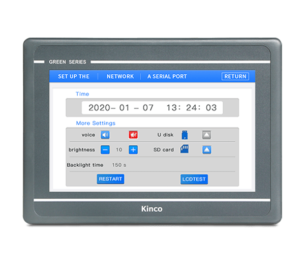 GL100 Панель оператора HMI 24В 10.1" 1024*600 1RS232/RS485 1RS232 Kinco