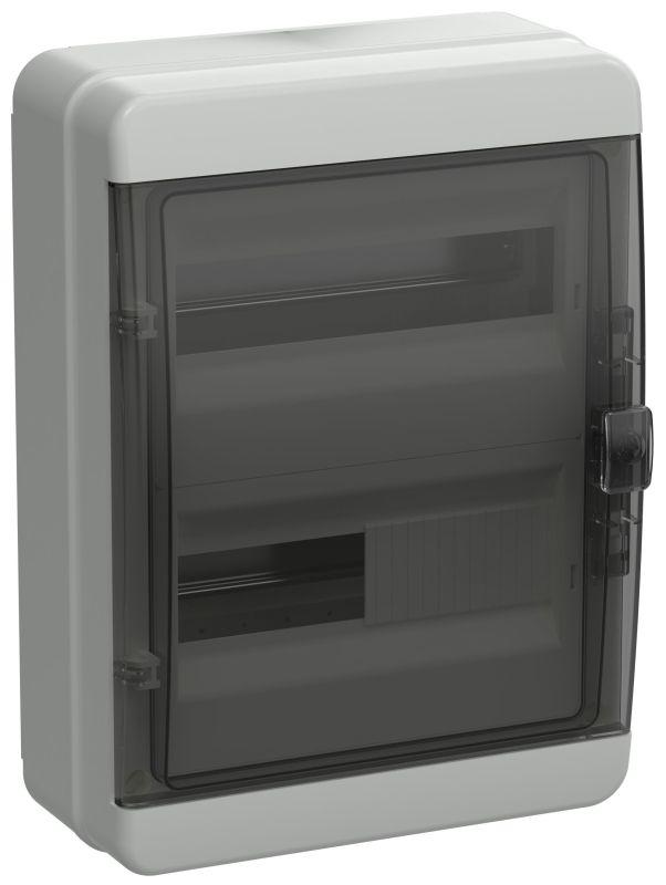 Корпус КМПн-24 TEKFOR IP65 черн. прозр. дверь пластик. IEK TF5-KP72-N-24-65-K03-K02