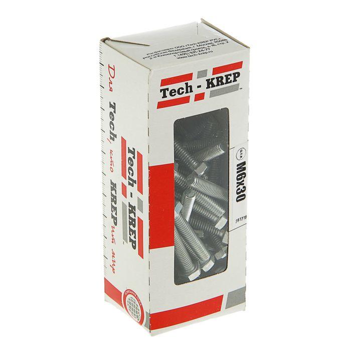 Болт с шестигранной головкой М6х30 DIN 933 оцинк. (уп.60шт) Tech-Krep/Zitar 105203