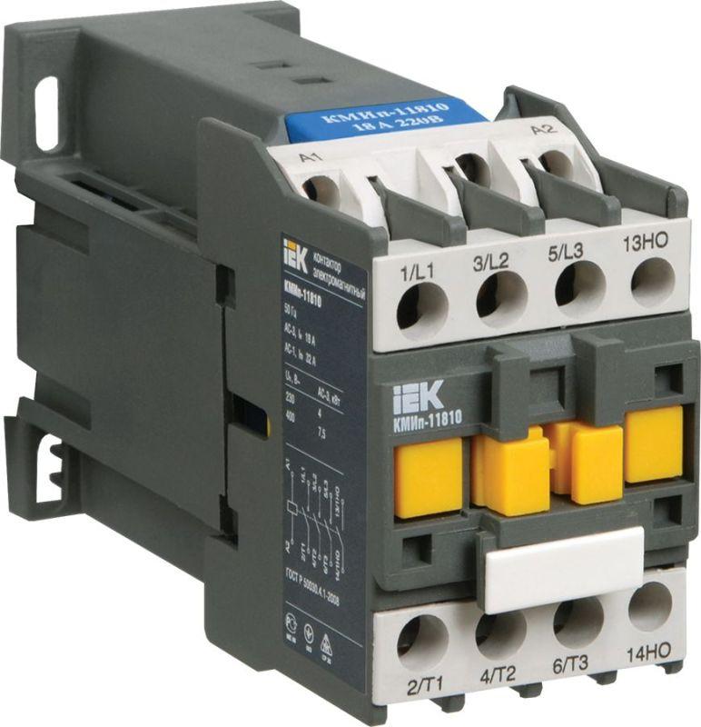 Контактор КМИп-11210 12А 220В/АС3 1НО KARAT IEK KMD11-012-220-10