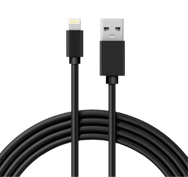 Кабель USB для iPhone 5 черн. (уп.10шт) Rexant 18-1122