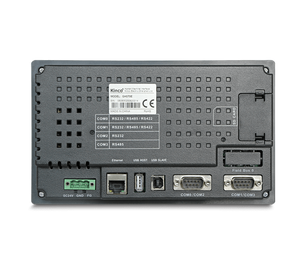 GH070E Панель оператора HMI 24В 7" 800*480 1RS232/RS485 1RS232/RS485 1RS232 1RS485 1Ethernet Kinco