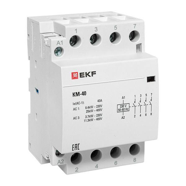 Контактор модульный КМ 40А 4NО (3 мод.) EKF km-3-40-40