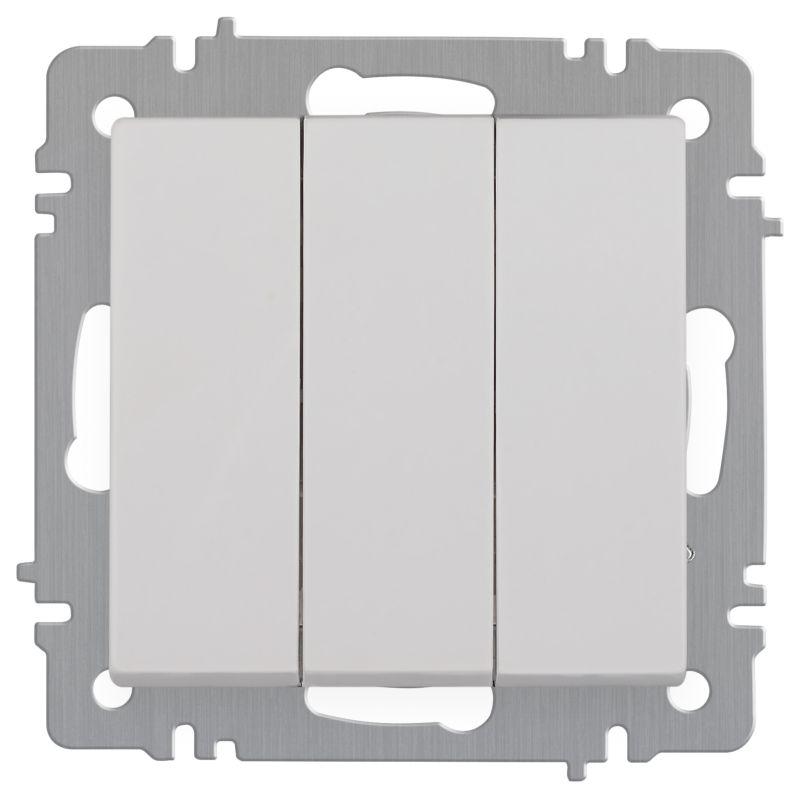 Выключатель 3-кл. СП Accent 6-106-01 10А IP20 250В AL/CU бел. Intro Б0063531