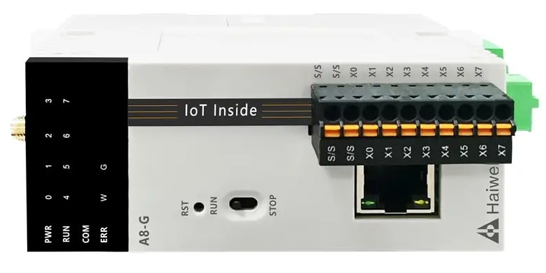 A8 | Программируемый логический контроллер + HMI WEB Haiwell 24В 8 DI 1 RS485 1 Ethernet Wi-Fi MQTT