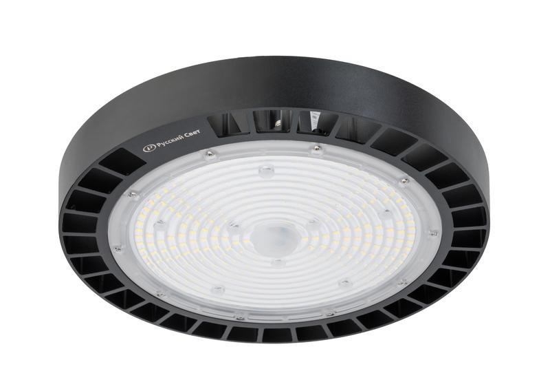 Светильник светодиодный ДСП IB 11 S 150W W 840 BK 298х298х112мм 150Вт 4000К IP65 подвес черн. High Bay Русский Свет 16091123170