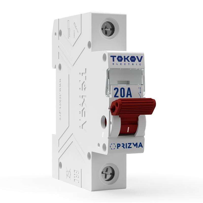 Выключатель нагрузки модульный 1п 20А PRIZMA TOKOV Electric TKE-PZ60-MDSI-1-20