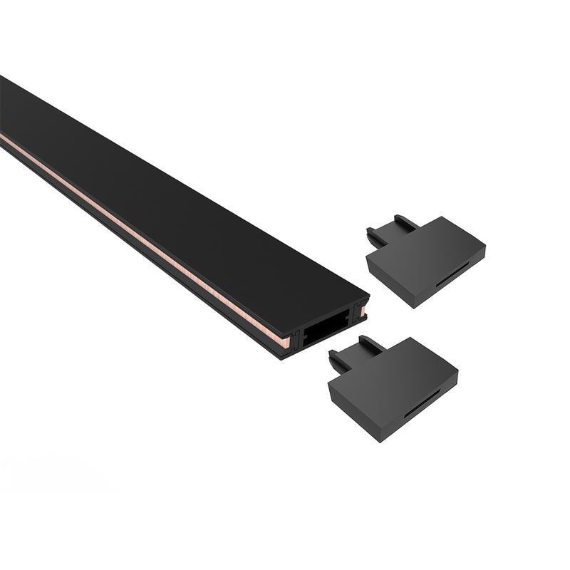 Шинопровод MTR16 1M-BL 1000х16мм накладной низковольтный Pro черн. JazzWay 5057234