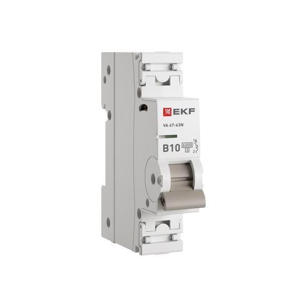 Выключатель автоматический 1п B 10А 6кА ВА 47-63N PROxima EKF M636110B