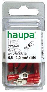 Наконечник кабельный кольцевой изолированный (НКИ) 0.5-1 M5 (уп.10шт) HAUPA 260258/10