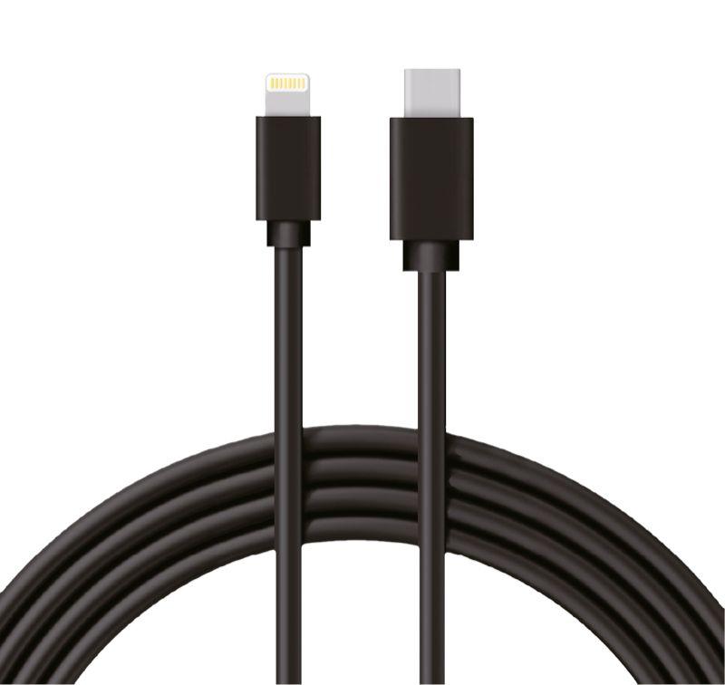 Кабель Type-C-Lightning 3A/1m/PVC/black Rexant 18-1827