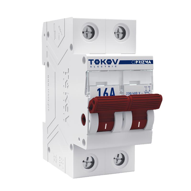 Выключатель нагрузки модульный 2п 16А PRIZMA TOKOV Electric TKE-PZ60-MDSI-2-16