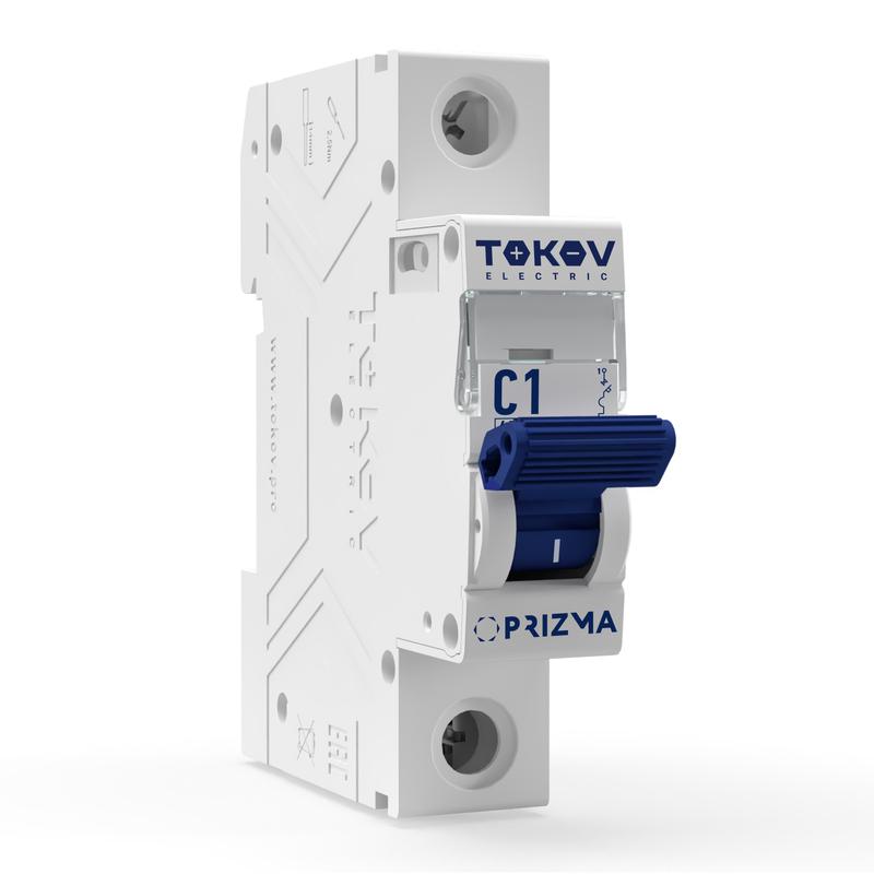 Выключатель автоматический модульный 1п C 1А 4.5кА PRIZMA TOKOV Electric TKE-PZ45-MCBI-1-1-C