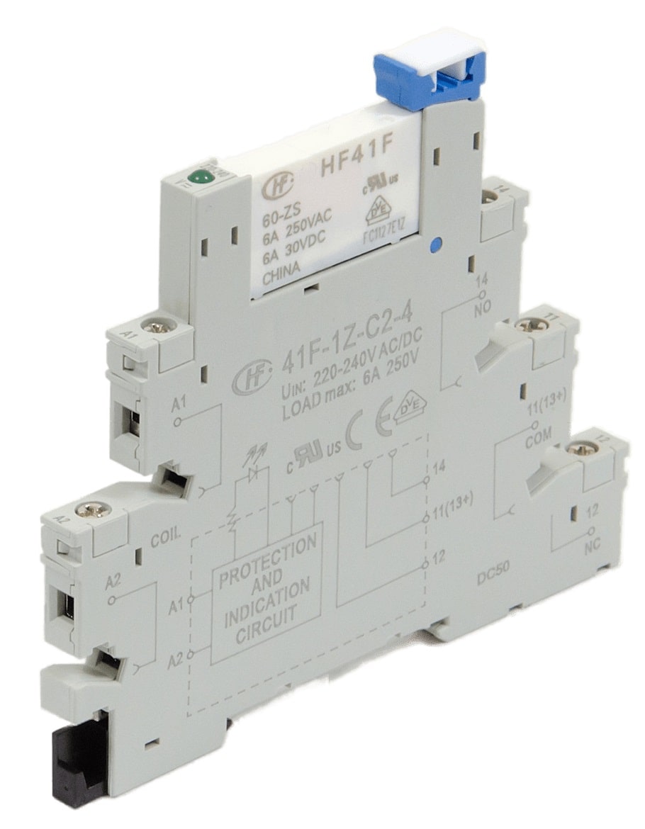 HF41-220 Комплект реле; 1CO 6A; AgNi; питание 220-240В AC/DC, Hongfa