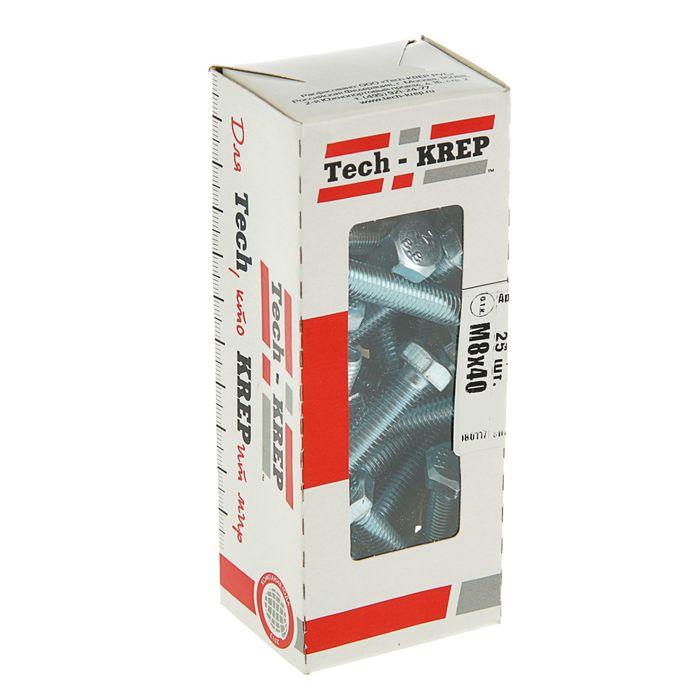 Болт с шестигранной головкой М8х40 DIN 933 оцинк. (уп.25шт) Tech-Krep/Zitar 105210