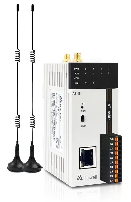 A8 | Программируемый логический контроллер + HMI WEB Haiwell 24В 8 DI 1 RS485 1 Ethernet Wi-Fi MQTT