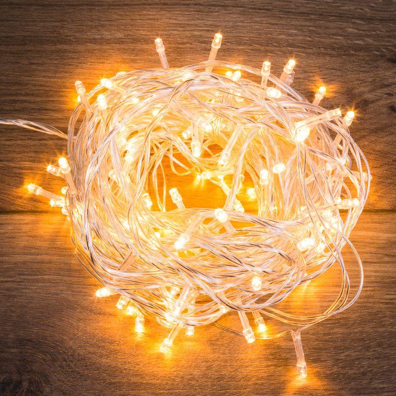 Гирлянда светодиодная "Твинкл Лайт" 15м 120LED тепл. бел. 6.9Вт IP20 провод ПВХ прозр. Neon-Night 303-196