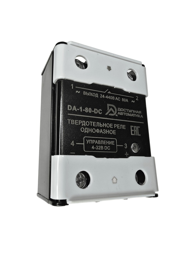 DA-1-80-DC Твердотельное реле 1 фаза 24-440В AC 80А, управление 4-32В DC