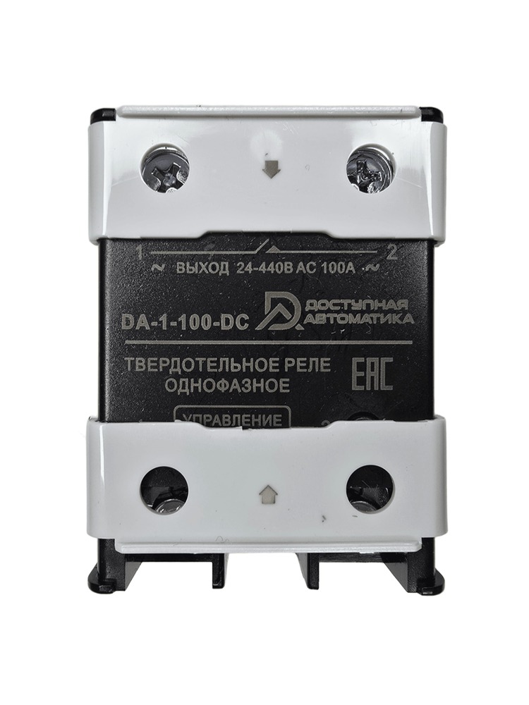 DA-1-100-DC Твердотельное реле 1 фаза 24-440В AC 100А, управление 4-32В DC