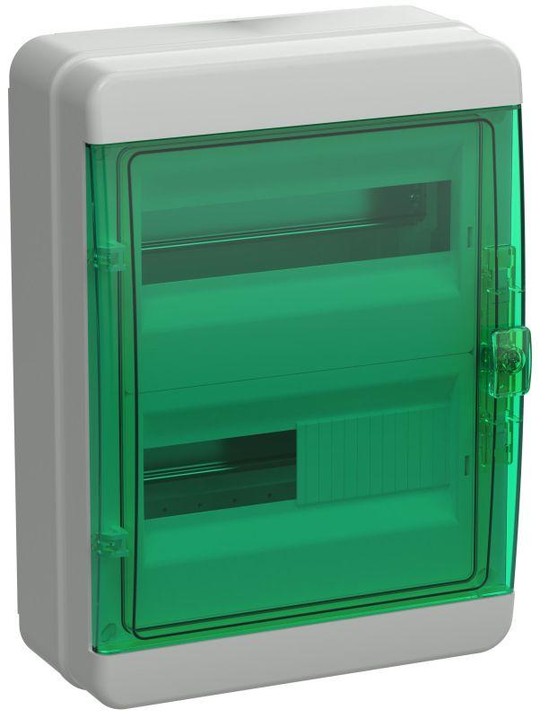 Корпус КМПн-24 TEKFOR IP65 зел. прозр. дверь пластик. IEK TF5-KP72-N-24-65-K03-K06