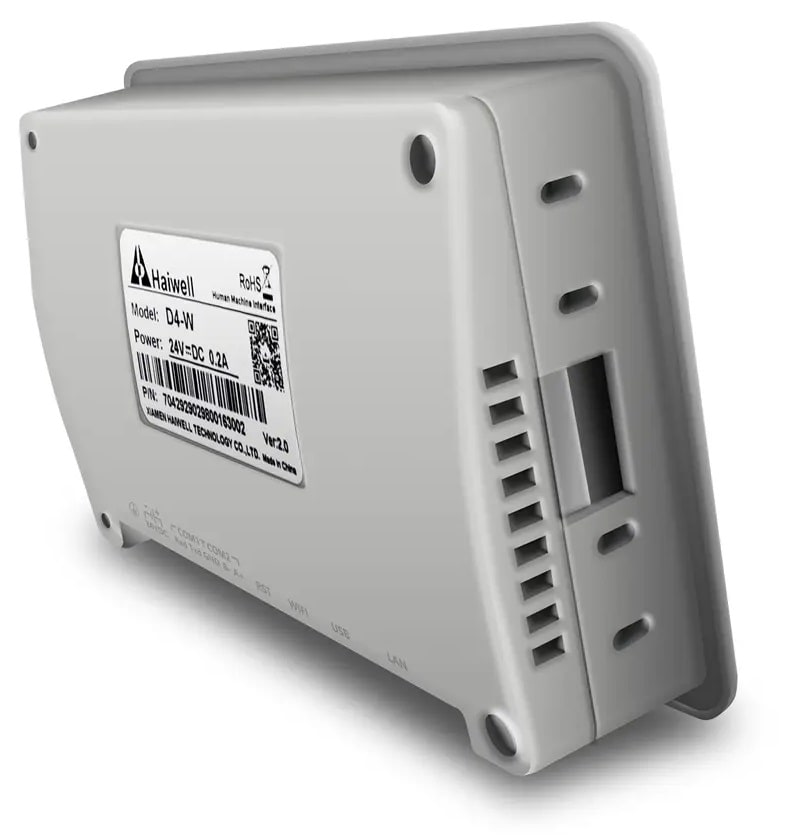 D4 | Панель оператора HMI Haiwell 24В 4.3 дюйма HD 800х480 | 1 RS232 1 RS485 | бесплатное Cloud Haiwell | Modbus RTU/TCP | MQTT