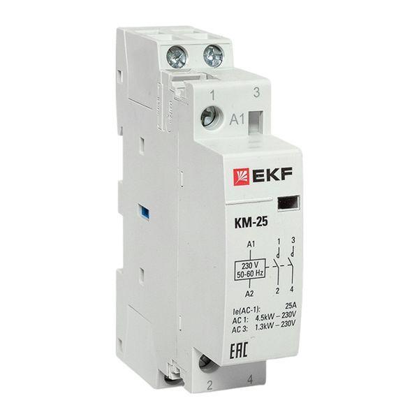 Контактор модульный КМ 25А 2NО (1 мод.) EKF km-1-25-20