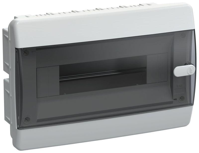 Корпус ЩРВ-П-12 UNION Compact IP41 черн. прозр. дверь пластик. IEK UIC-KP12-V-12-41-K01