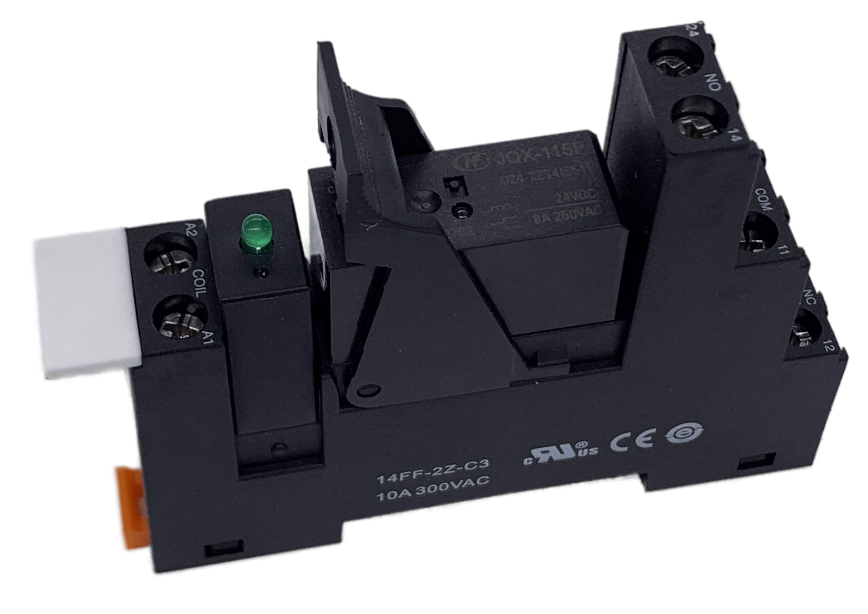 HF115-012DC-2-LED Комплект реле, 2CO 8A; AgNi; катушка 12B DC, LED, Hongfa