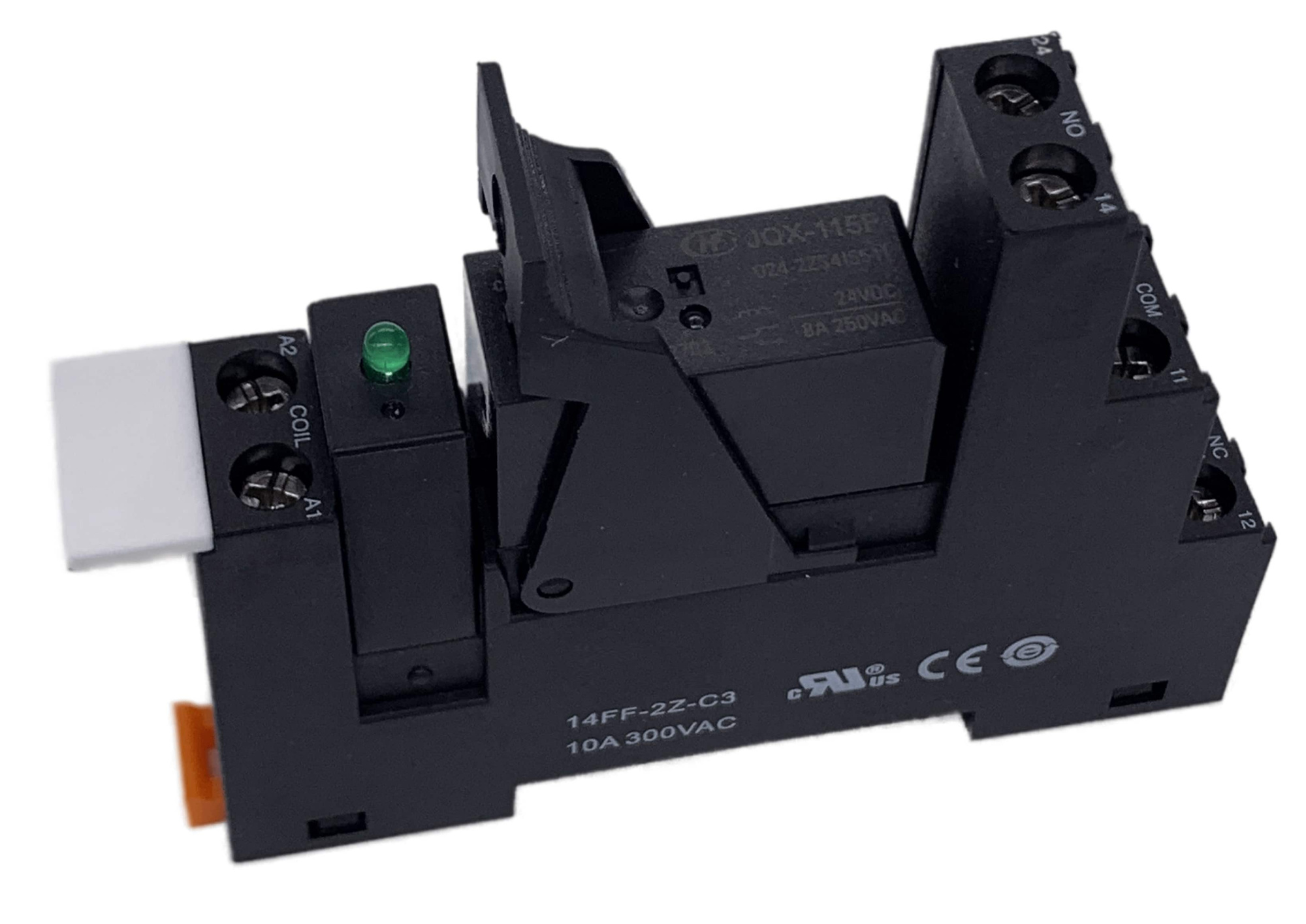 HF115-012DC-2-LED Комплект реле, 2CO 8A; AgNi; катушка 12B DC, LED, Hongfa